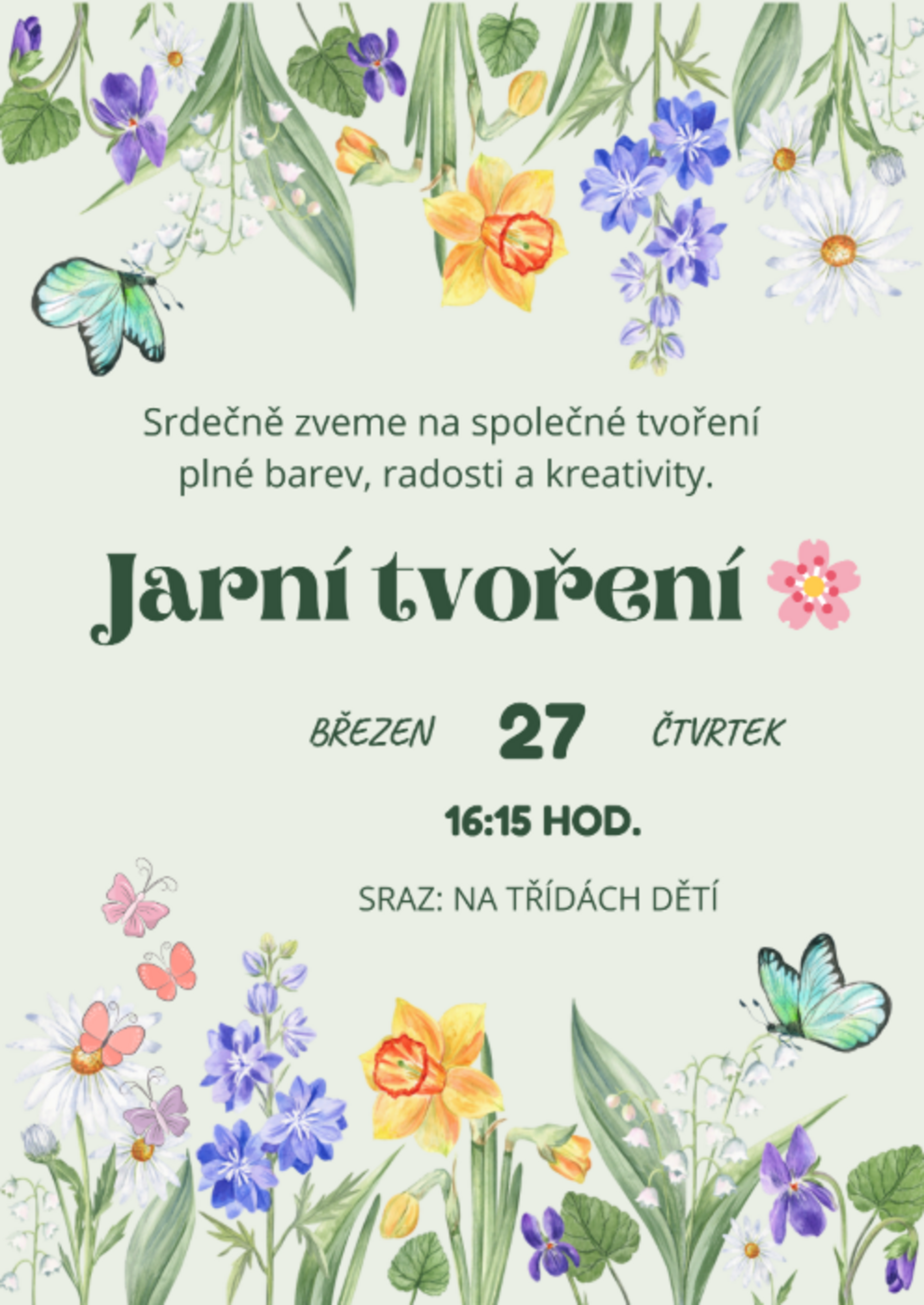 Jarní tvoření v MŠ